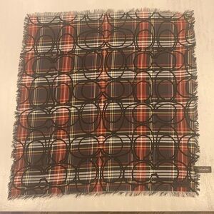Coach Multicolor Plaid Scarf